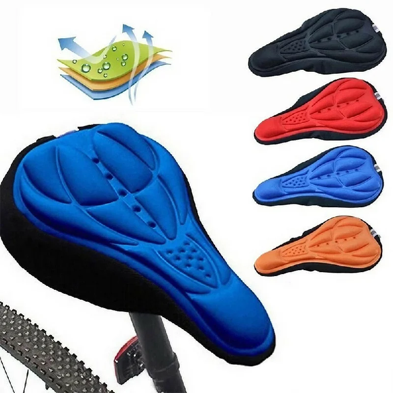 bicycle rust toughness-Bicycle Seat Breathable Bicycle Saddle Seat Soft Thickened Mountain Bike Bicycle Seat Cushion Cycling Gel Pad Cushion Cover