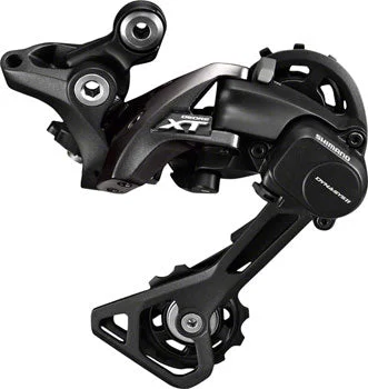 bicycle cleat smoothness-Shimano XT RD-M8000-GS Rear Derailleur - 11 Speed, Medium Cage, Black, With Clutch