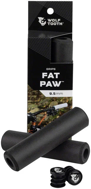 bicycle tire comfort-Wolf Tooth Fat Paw Grips - Black