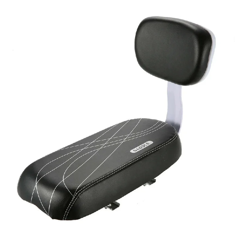 bicycle seatpost reliability-Bicycle Rear Saddle Bike Back Seat Mat Child Rear-mounted PU Leather Soft Comfotable Cushion MTB Riding Universal Accessories