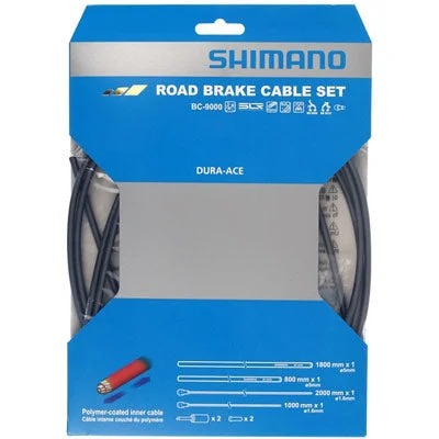 bicycle knee comfort-Shim Brk Cable Set,Road,Black Polymer,F&R Cble/Hsng,Da 9000 Road Brake Cable Set Shimano Cableshous