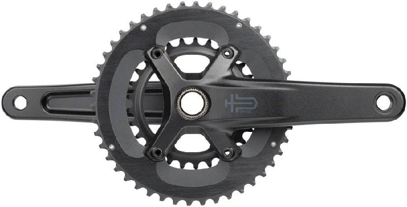 bicycle sidewall efficiency-microSHIFT Sword 2x Crankset - 172.5mm 10-Speed 46/29t 110 Asym BCD  24mm Spindle BLK