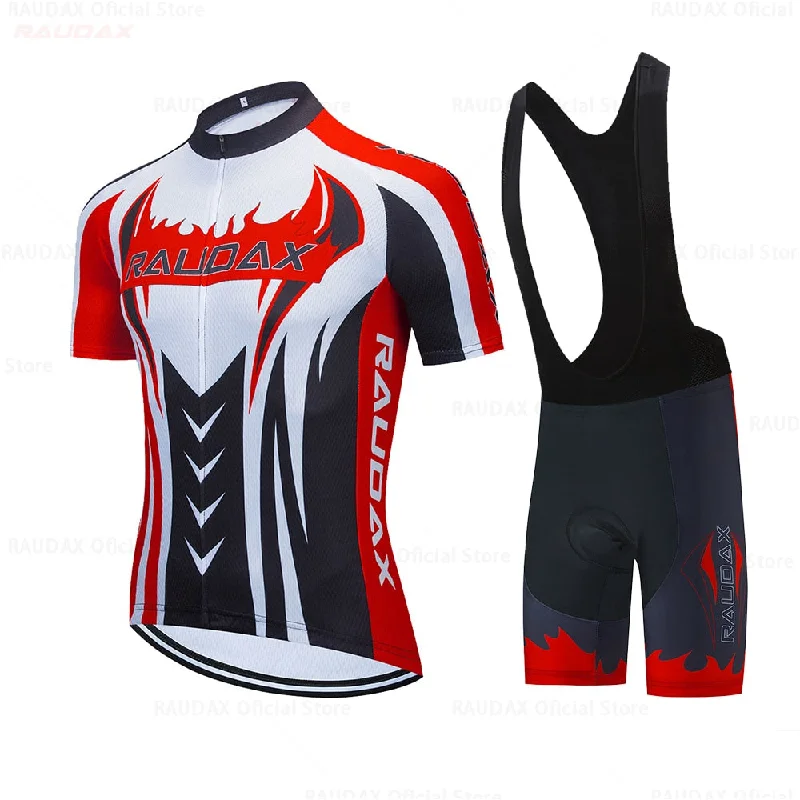 bicycle club comfort-Raudax Flame Fire Cycling Jersey Sets (12 Variants)