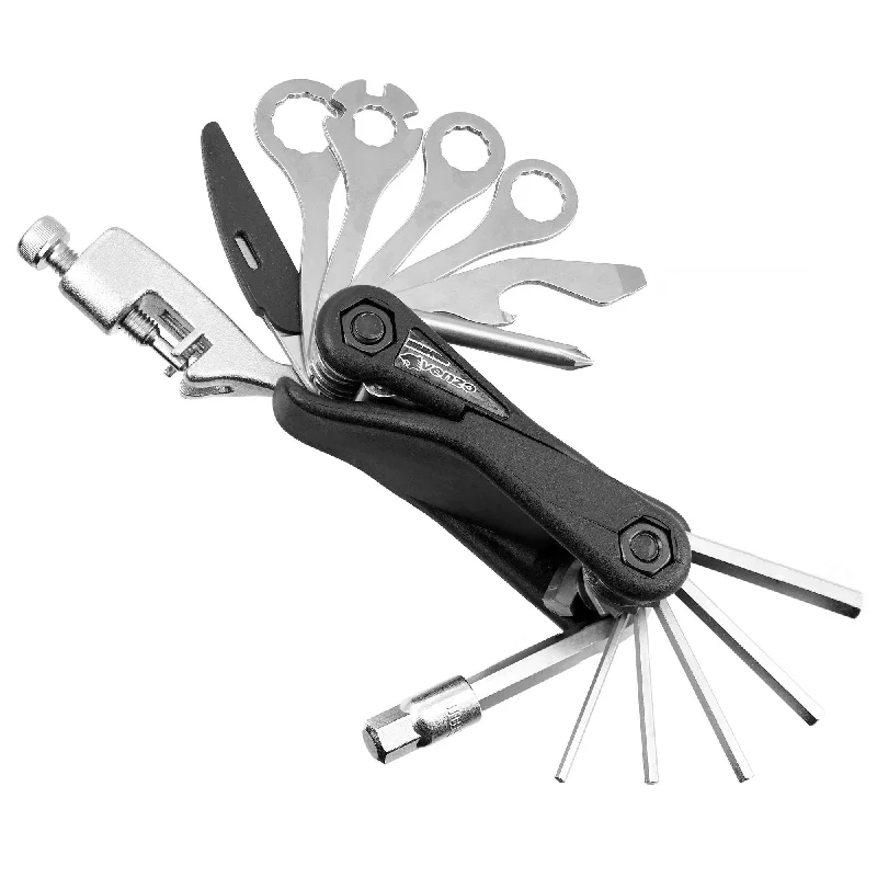 bicycle cleat robustness-Bicycle Bike Portable Mini Multitool Repair Tools - Cycling Mountain MTB Bike Accessories Multi Tool Kit - With Tire Maintenance Repair Kit and Chain tool