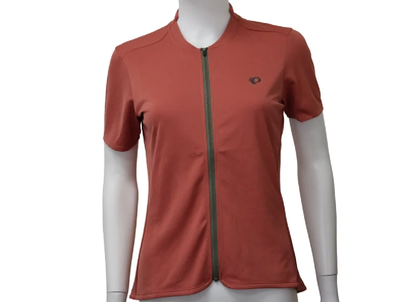 bicycle cleat performance-Pearl Izumi Quest Short Sleeve Road Jersey - Womens - Rosewood-Pale Olive