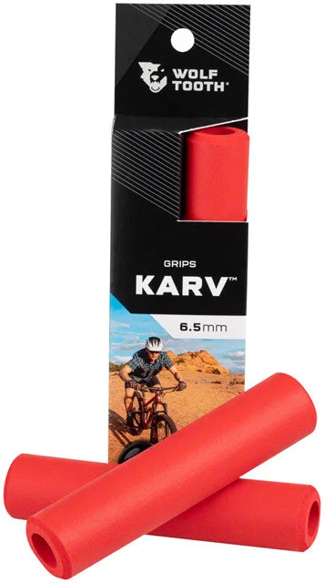 bicycle tire versatility-Wolf Tooth Karv Grips - Red