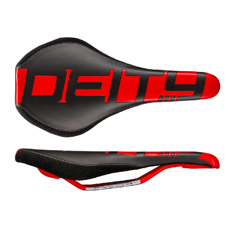 bicycle stem smoothness-Deity Speedtrap All Mountain Saddle CrMo Red