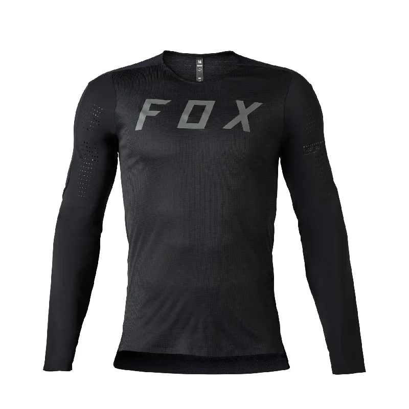 bicycle lane comfort-FOX FLEXAIR PRO LS JERSEY - BLACK