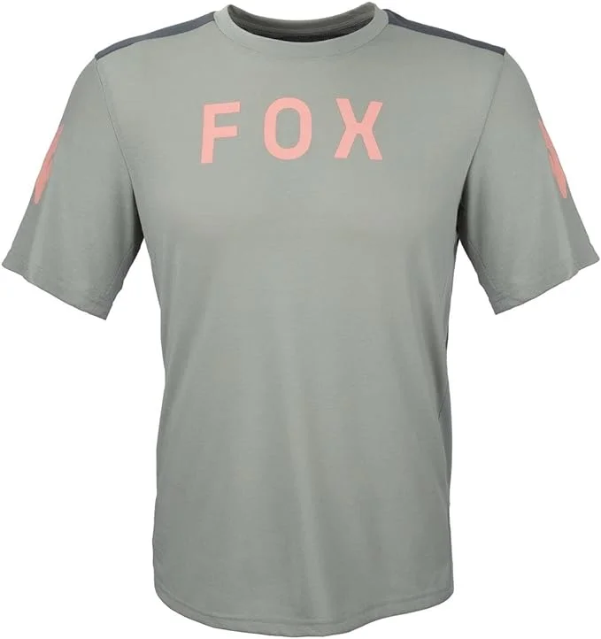 bicycle paint toughness-Fox Racing Ranger Dri Release Short Sleeve MTB Jersey - Aviation - Gray Vintage