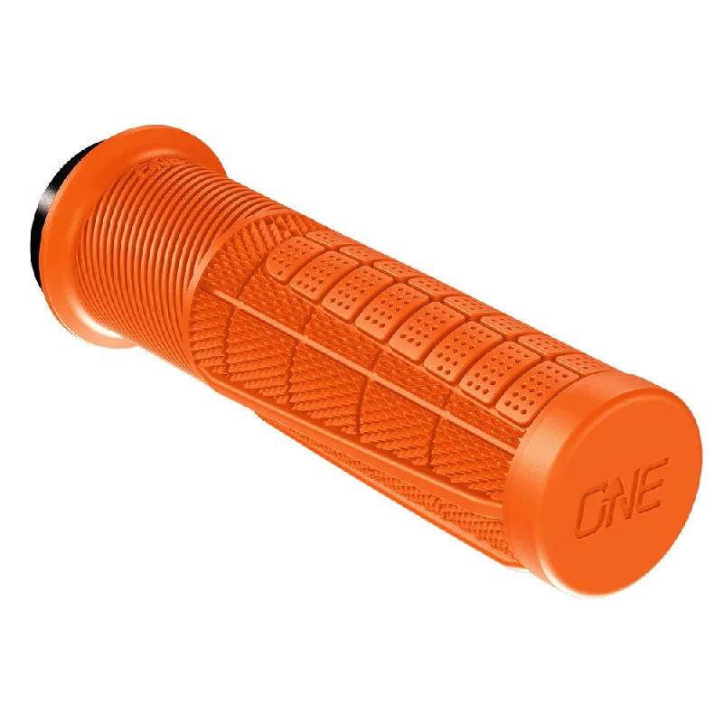 bicycle seatpost adaptability-OneUp Components Thick Lock-On Grips Orange