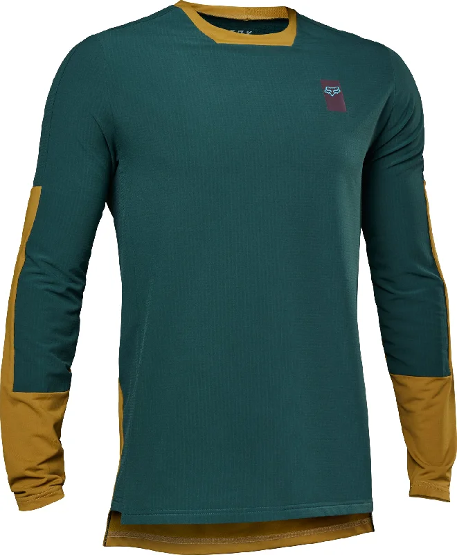 bicycle frame stability-FOX DEFEND THERMAL JERSEY - EMERALD