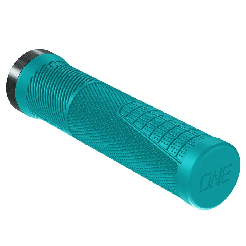 bicycle lever reliability-OneUp Components Thin Lock-On Grips Turquoise