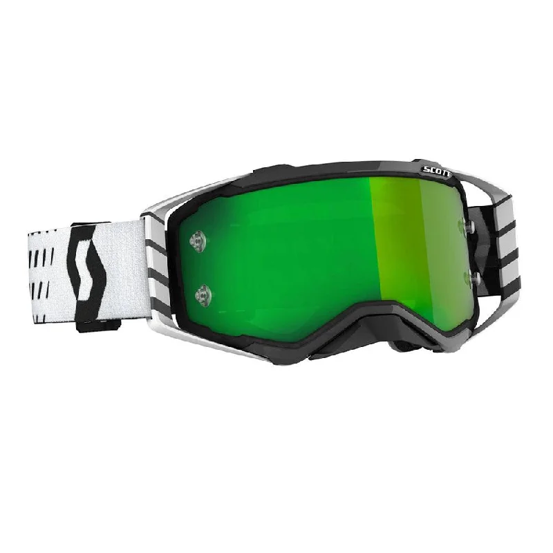 bicycle saddle strength-SCOTT 2021 PROSPECT GOGGLE - BLACK/WHITE (GREEN CHROME)