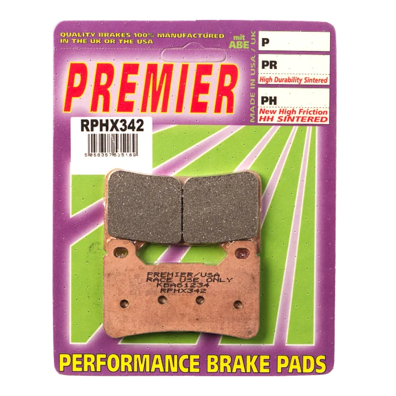 bicycle chain responsiveness-Premier Brake Pads - RPHX Sintered Racing Only