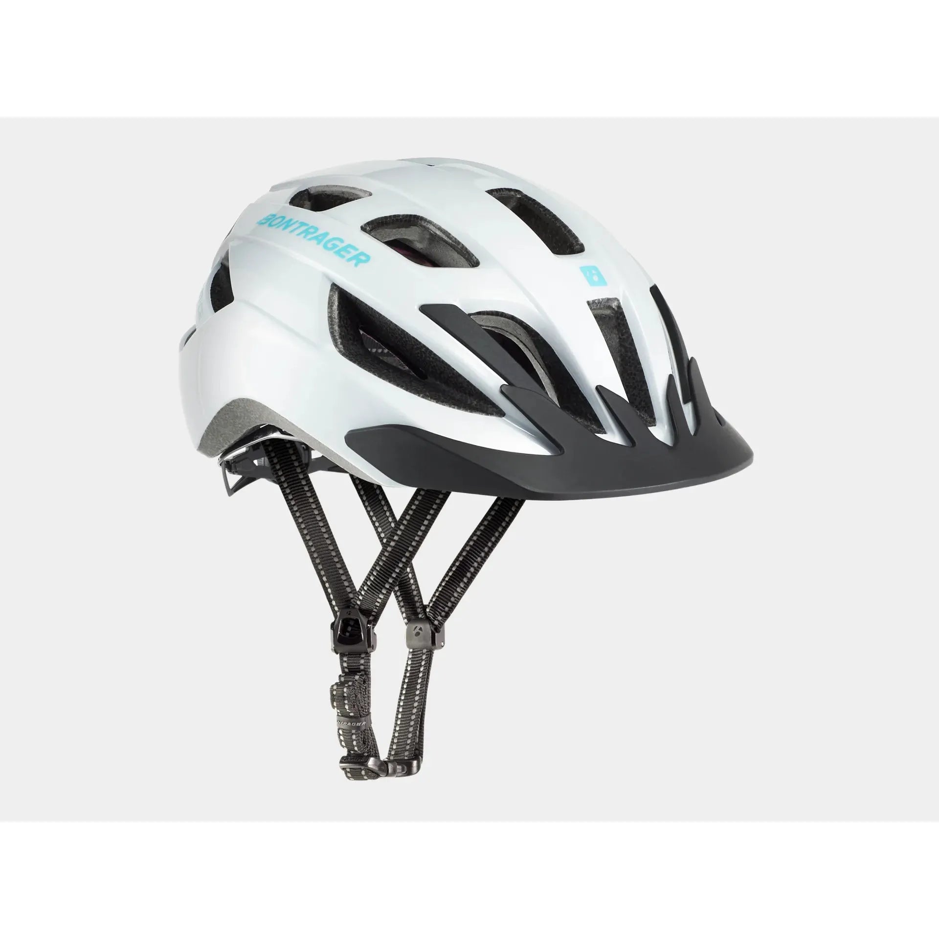 bicycle stationary comfort-Bontrager Helmet Solstice Bike Helmet White Miami