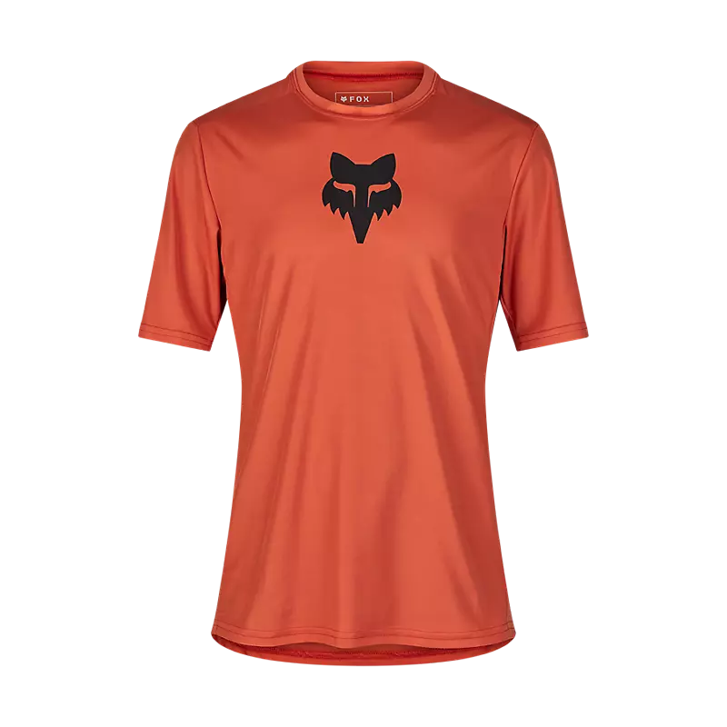 bicycle handlebar strength-Fox Racing Ranger Short Sleeve MTB Jersey - Lab Head - Atomic Orange