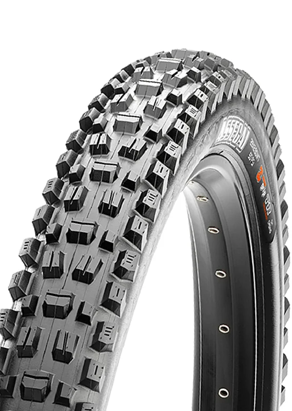 bicycle chain responsiveness-Maxxis Downhill Assegai 3C Maxx Grip F60TPI Mountain Bike Tires - 29" x 2.5"