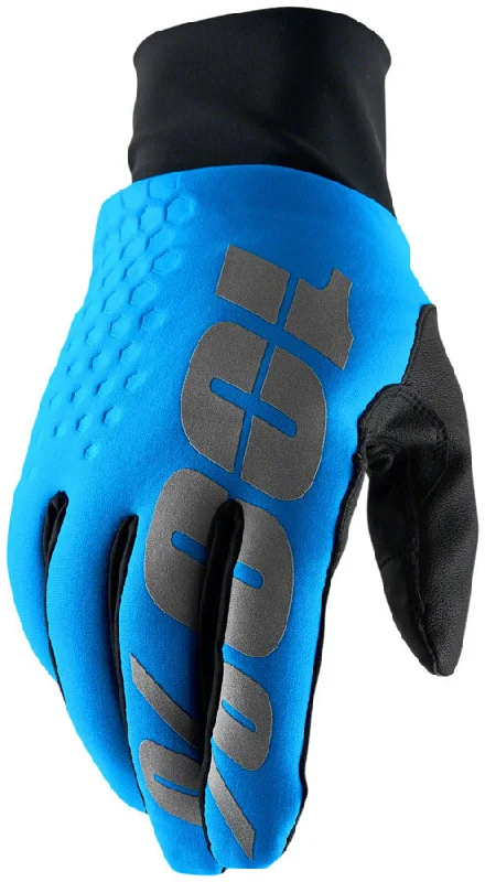 bicycle stand comfort-100% Hyrdromatic Brisker Gloves Blu LG