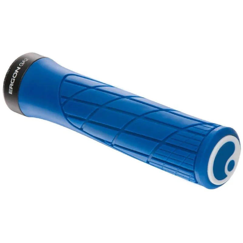 bicycle sidewall efficiency-Ergon GA2 Mountain Bike Grips - Blue