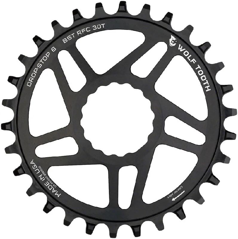 bicycle tire reliability-Wolf Tooth Direct Mount Chainring - 30t RaceFace/Easton CINCH Direct Mount Drop-Stop B For Boost Cranks 3mm Offset BLK