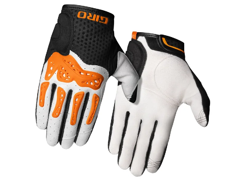 bicycle stationary comfort-Giro Gnar MTB Glove - Orange-Light Sharkskin