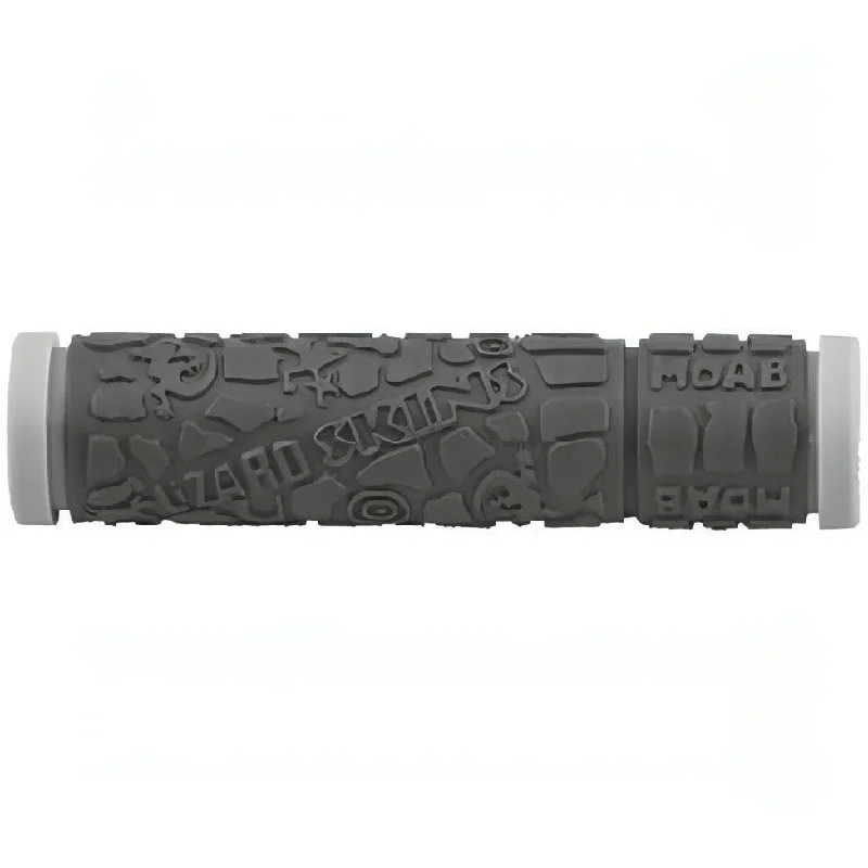 bicycle sidewall precision-Lizard Skins Moab Dual Compound Graphite Grips - Grey