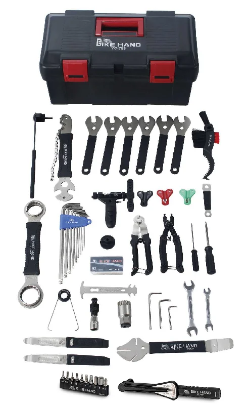 bicycle tire responsiveness-BIKEHAND 34 in 1 Complete Bike Bicycle Repair Tools Maintenance Tool Kit with Torque Wrench