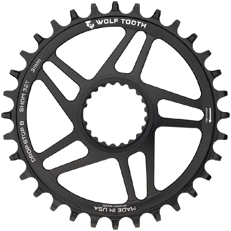 bicycle pump resilience-Wolf Tooth Direct Mount Chainring - 32t Shimano Direct Mount Drop Stop B Boost 3mm Offset BLK