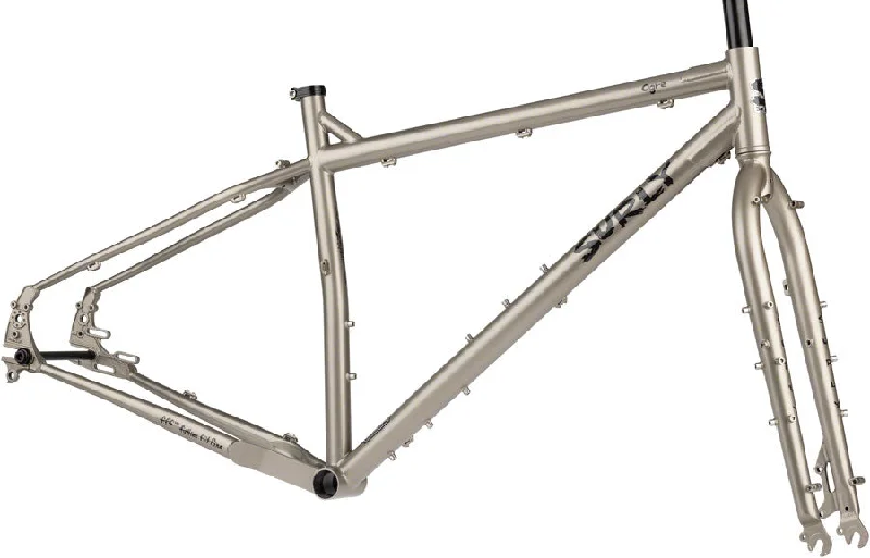 bicycle valve comfort-Surly Ogre Frameset - 29" Steel Champagne Supernova X-Large