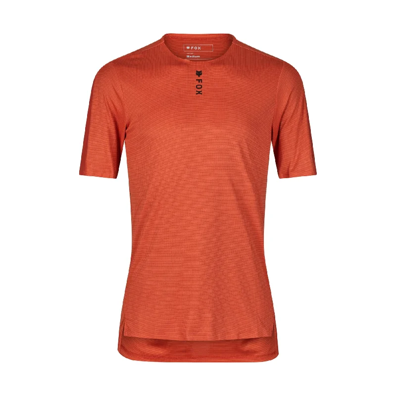 bicycle seatpost aerodynamics-Fox Racing Flexair Pro Short Sleeve MTB Jersey - Atomic Orange