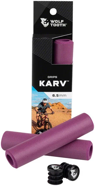 bicycle cleat reliability-Wolf Tooth Karv Grips - Purple