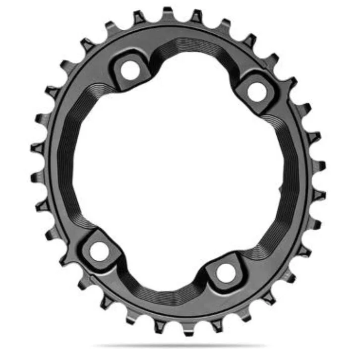 bicycle shoe strength-Absolute Black Oval MTB Chainring 1X 96BCD Shimano XT M8000