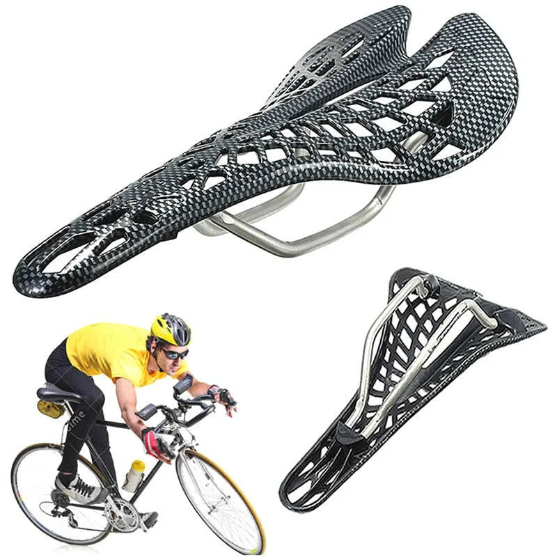 bicycle brake comfort-Mountain Road Seat Saddle Carbon Fiber Racing Bike Riding Hollow Saddle Seats Bike Cycling Parts MTB Cycling Equipment