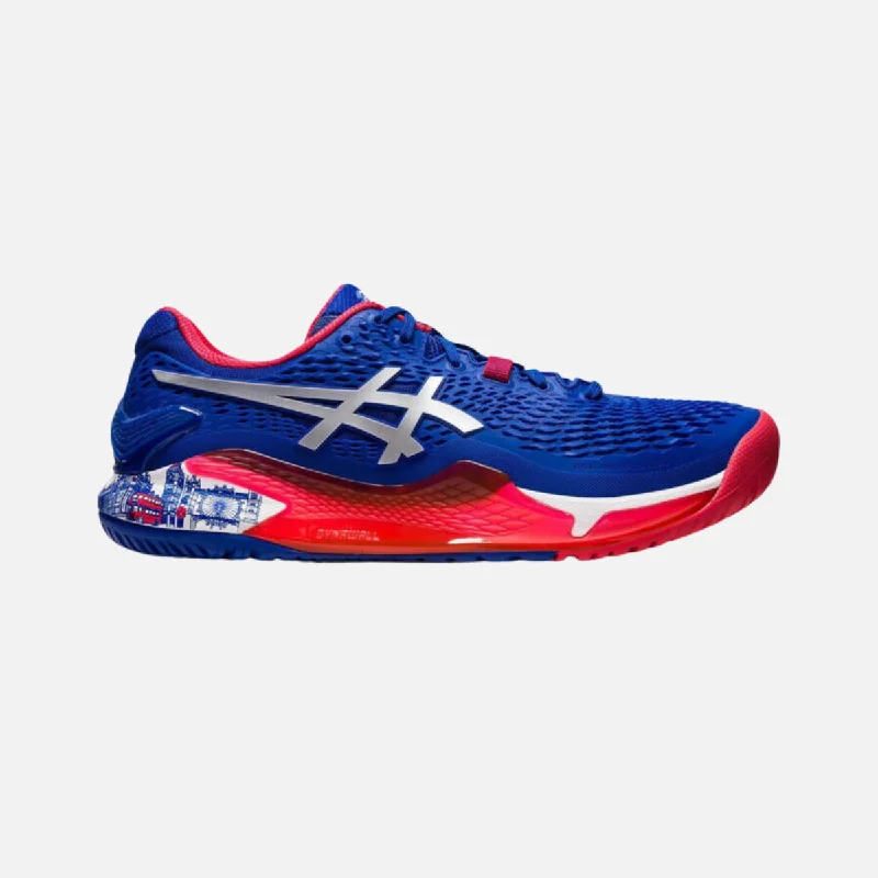 bicycle sidewall handling-Asics Gel-Resolution 9 Limited Edition Men's Tennis Shoes -Blue/Pure Silver