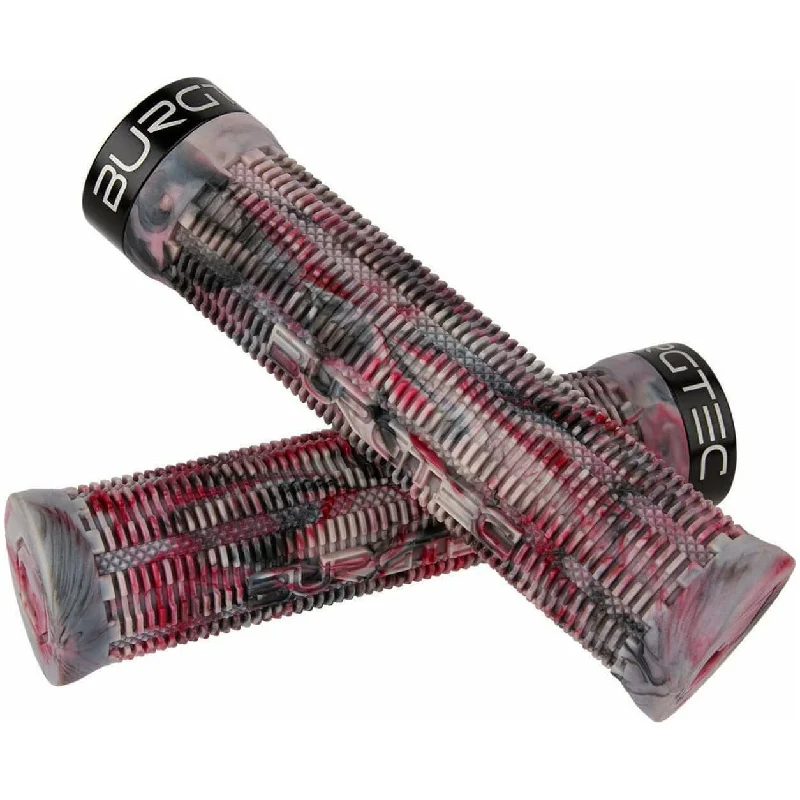 bicycle sidewall resilience-Burgtec Bartender Pro Greg Minnaar Signature Grips - Red