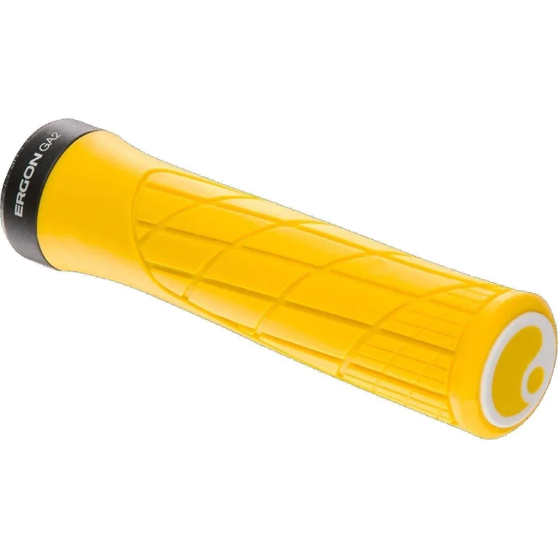 bicycle cleat efficiency-Ergon GA2 Mountain Bike Grips - Yellow