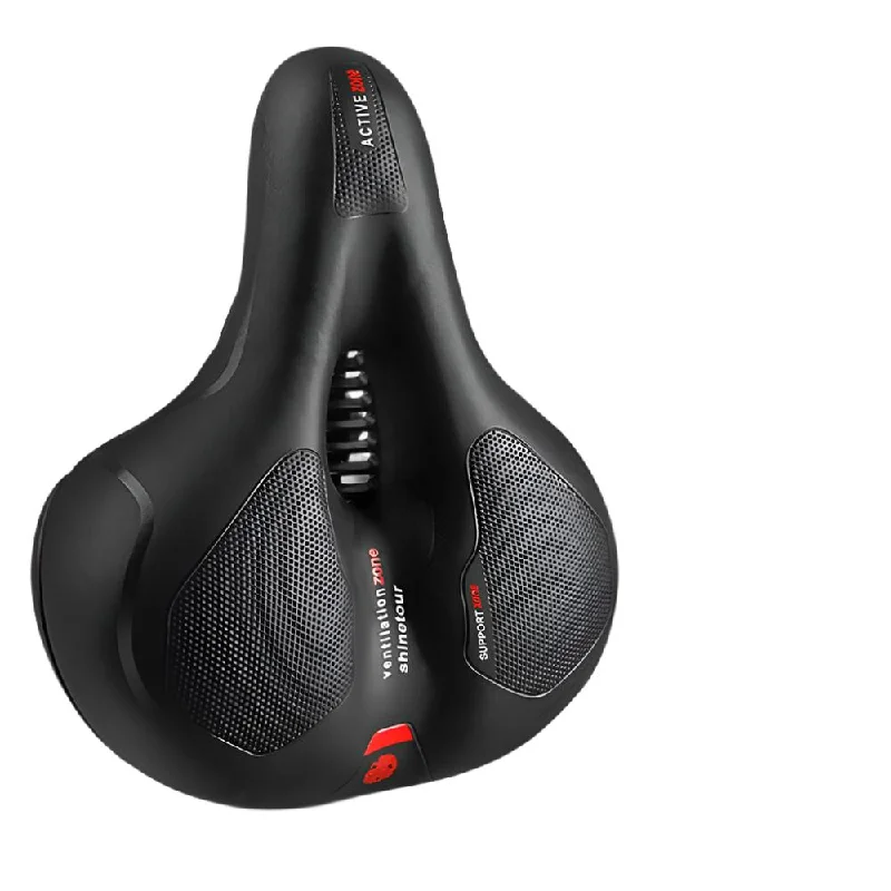 bicycle saddle smoothness-Hollow Breathable Bicycle Saddle Men Women MTB Road Bike Saddle Shock Absorbing Comfortable Big Butt Bike Seat Safety Warning