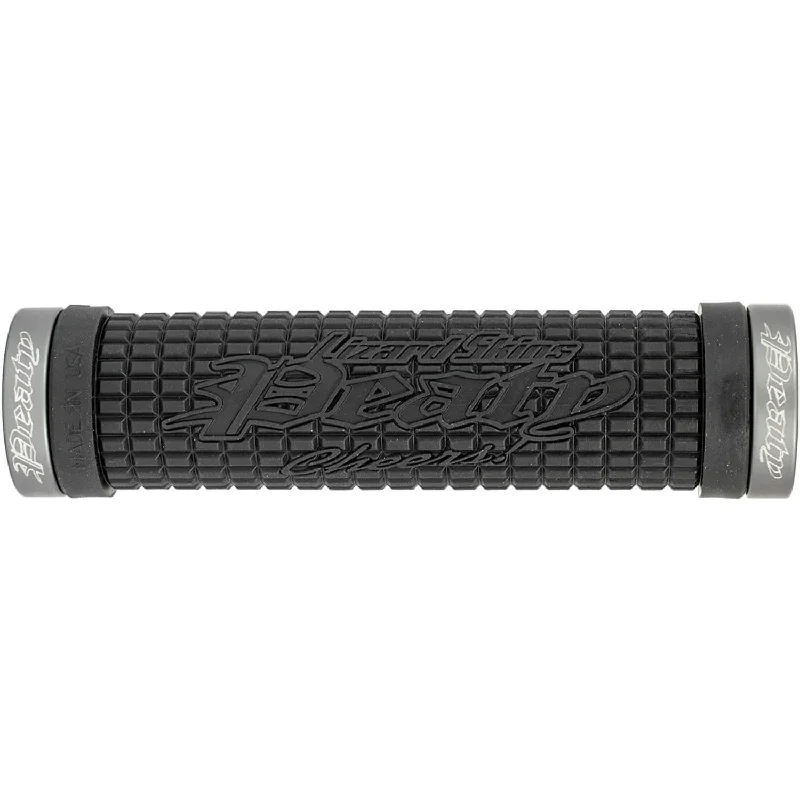 bicycle gear smoothness-Lizard Skins Peaty Lock-On Handlebar Grips - Black