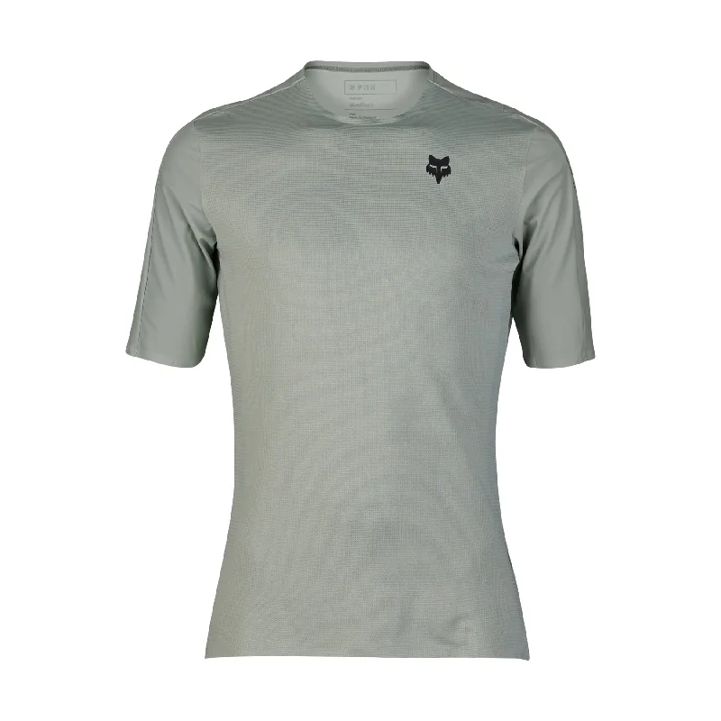 bicycle cleaner resilience-Fox Racing Flexair Short Sleeve MTB Jersey - Ascent  - Gray Vintage