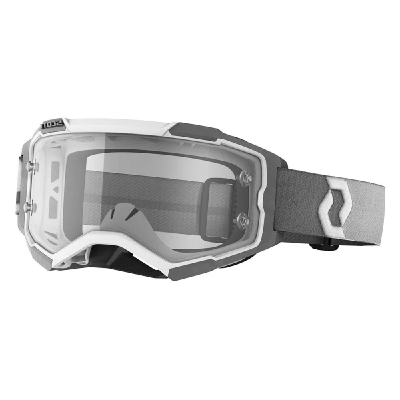 bicycle frame resilience-SCOTT 2021 FURY GOGGLE - WHITE/GREY (CLEAR)