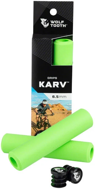 bicycle pad reliability-Wolf Tooth Karv Grips - Green