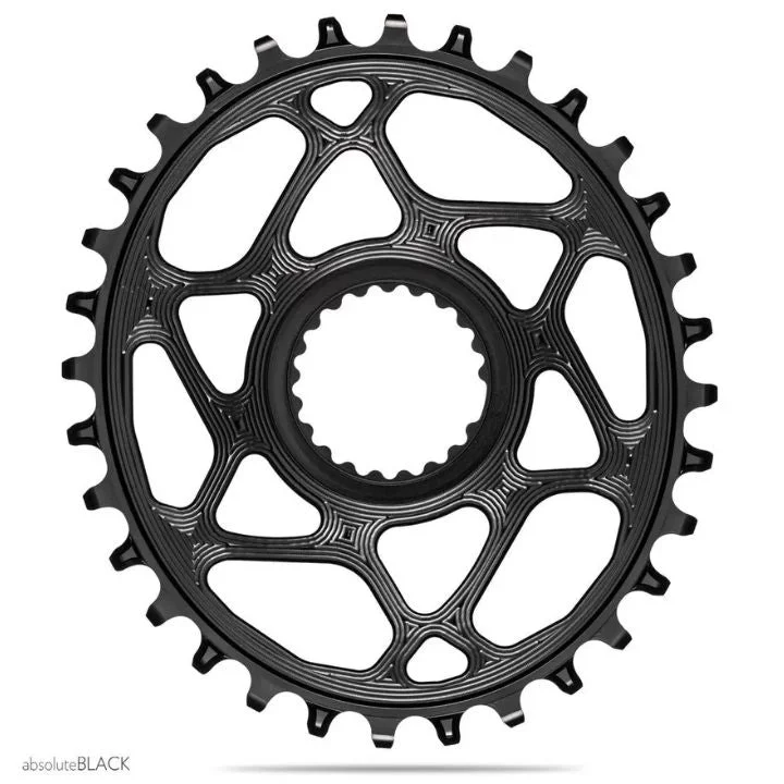 bicycle rust toughness-Absolute Black Oval MTB Chainring 1X Direct Mount Shimano HG+ 12 Speed