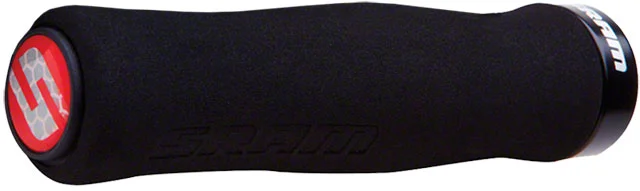 bicycle pump resilience-SRAM Foam Contour Grips - Black, Lock-On