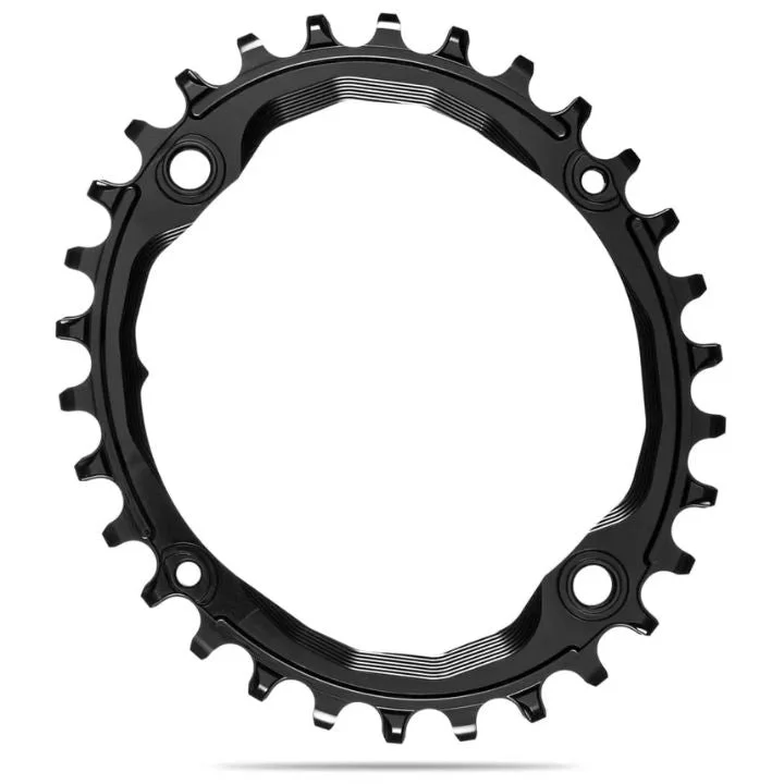 bicycle tool toughness-Absolute Black Oval MTB Chainring 1X 104 BCD Shimano