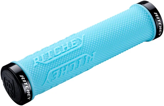 bicycle sidewall toughness-Ritchey WCS Truegrip X Locking Grips - Sky Blue