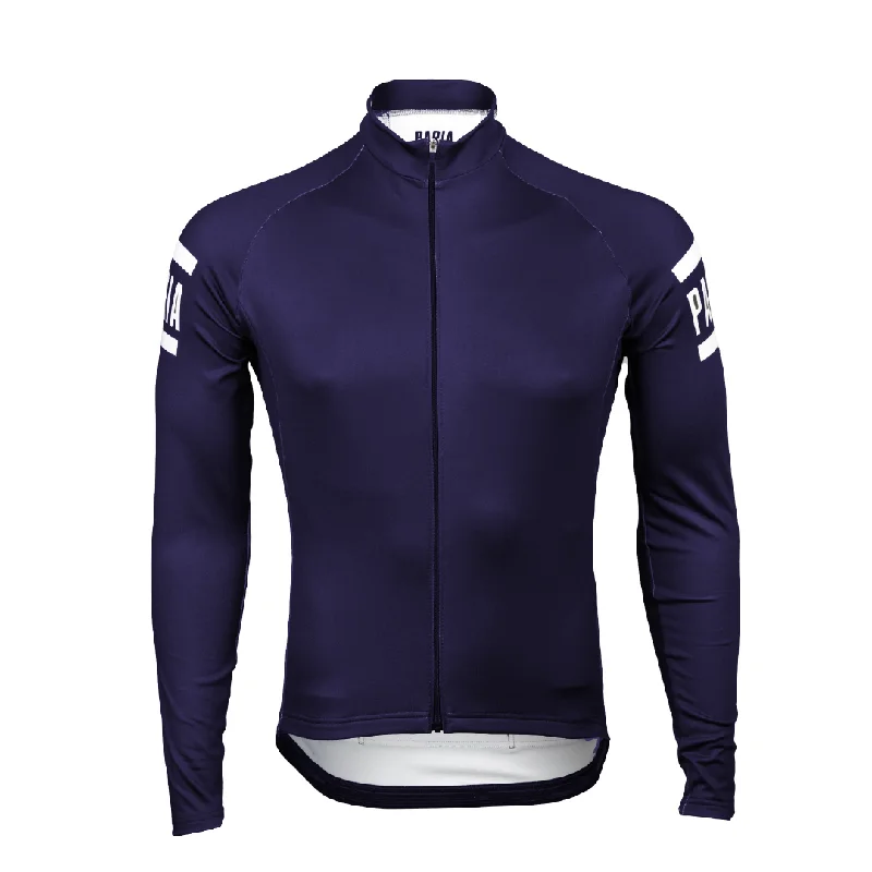 bicycle saddle aerodynamics-Navy Hoban Long Sleeve Winter Jersey