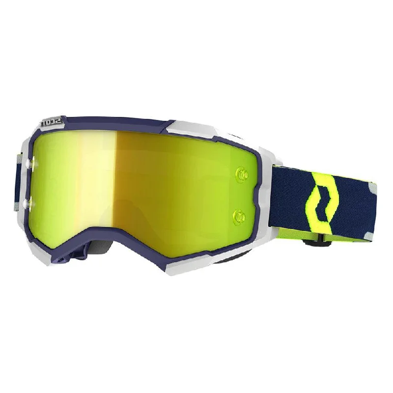 bicycle brake robustness-SCOTT 2021 FURY GOGGLE - BLUE/GREY (YELLOW CHROME)