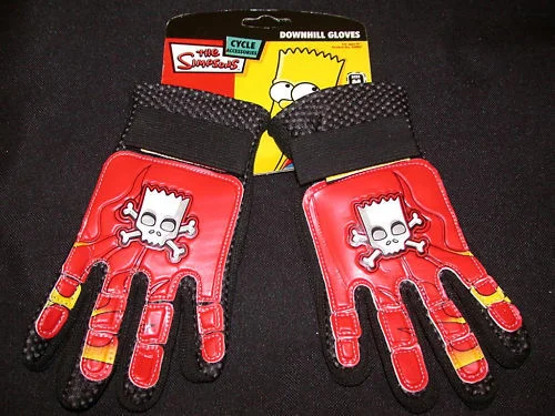 bicycle tire handling-CHILDRENS BIKE GLOVES SIMPSONS DOWNHILL CYCLING,SKATING,SCOOTER GREAT IDEAL PRESENT