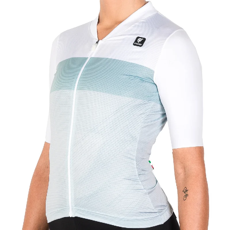 bicycle cleat ergonomics-Maglia donna Pissei Tempo 21 - Bianco