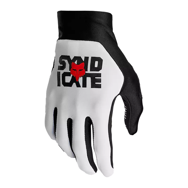 bicycle seatpost adaptability-Fox Racing Flex Air MTB Glove - Syndicate - White-Black